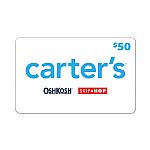 Carter's $50 Value eGift Card $42.50, Panera $100 Value eGift Card $82