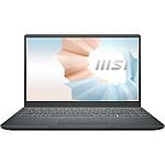 MSI Modern 14 B10MW-641 14" FHD Laptop (i5-10210U 4GB 128GB Gray) $400