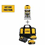 DEWALT 20V MAX XR Cordless Brushless Compact Router + 2 Batteries + Charger $199 (was $398)