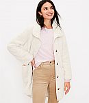 LOFT - Sherpa Funnel Neck Coat $64 (68% Off)