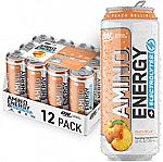 12-Pk Optimum Nutrition Amino Energy + Electrolytes Sparkling Hydration Drink Peach $12
