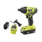 RYOBI ONE+ 18V 1/4" Impact Driver + 1.5 Ah Battery + Charger $39