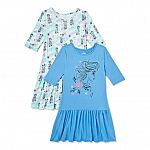 2-Pack Disney Girls' Frozen 2 Short Sleeve Play Dresses $5 and more