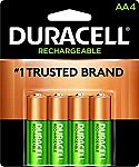 4-Count Duracell - Rechargeable AA Batteries $6.55