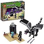 LEGO Minecraft The End Battle 21151 Ender Dragon Building Kit $16