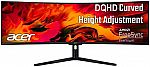 Acer EI491CUR Sbmiipphx 49" 1800R 32:9 Curved DQHD Zero-Frame Gaming Monitor $799.99