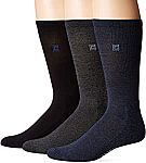 3-Pairs Chaps Men's Solid Crew Dress Socks $6.15