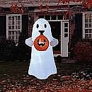 Happy 48" Ghost Inflatable with Pumpkin $14 and more