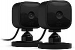 2-pack Blink Mini Compact indoor plug-in smart security camera $30