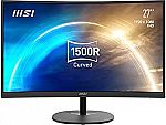 MSI FHD Anti-Glare 5ms Free Sync 75Hz 27” Monitor (Pro MP271C) $119