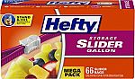 66-Count Hefty Slider Storage Bags (Gallon) $4.55