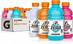 24 Pack Gatorade Zero Sugar Thirst Quencher Variety Pack 12 fl Oz $10