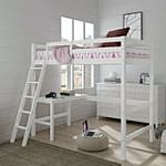 Hillsdale Campbell Wood Twin Loft Bunk Bed with Desk $159