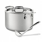 All-Clad BD5 Stainless Steel 4 Qt. Soup Pot and Ladle Set $150