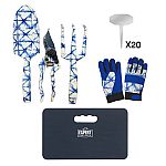 25-Piece Expert Gardener Blue Shibori Gardening Tool Set $10
