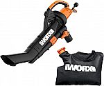 Worx 12-Amp 3-in-1 Electric Leaf Blower/Mulcher/Vacuum with All Metal Mulching System $66