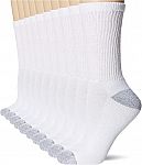 10-Pair Hanes Women's Cushion Crew Socks $6.60, 12-Pair Boys' $7