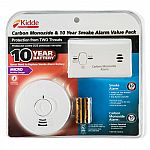 Kidde 10 Year Smoke Alarm & Carbon Monoxide Value Pack $20