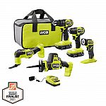 RYOBI ONE+ HP 18V Brushless Cordless 5-Tool Combo Kit $199