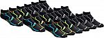 18-Pairs Saucony Men's Bolt Performance Comfort Fit No-Show Socks (Black) $22.25
