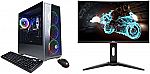 CYBERPOWERPC Gamer Xtreme VR Gaming Desktop (i5-11400F 8GB RTX 2060 500GB SSD) & AOC C24G1A 24" Curved Frameless Gaming Monitor $819