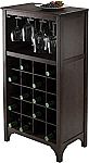 20-Bottle Winsome Ancona Wine & Glass Storage (Dark Espresso) $58