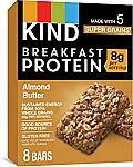 32-Ct KIND Breakfast Protein Bars, Almond Butter, Gluten Free $16