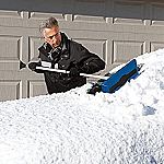 Snow Joe 2-In-1 Telescoping Snow Broom + Ice Scraper $10