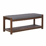 Manor Park Outdoor Patio Wood Bench w/ Cushion $93.80 (was $188)