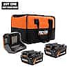 RIDGID 18V 6.0 Ah and 4.0 Ah MAX Li-Ion Batteries and Charger Kit with Bag $82