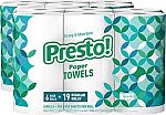 2 x 12 ct Amazon Brand Presto! Flex-a-Size Paper Towels, Huge Roll $38 and more (Prime required)