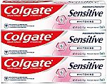 3-Pk 6-oz Colgate Sensitive Maximum Strength Whitening Toothpaste $5.90 & More