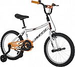 Huffy ZRX 16" Kid’s BMX Bike with Pegs, Training Wheels, Handlebar Bell (Silver) $68.85