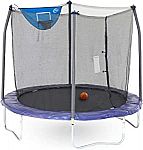 Skywalker Trampolines 8-Foot Jump N’ Dunk Trampoline with Enclosure Net $69