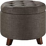 Amazon Basics Upholstered Tufted Storage Ottoman Footstool $26