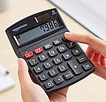 Amazon Basics LCD 8-Digit Desktop Calculator $3