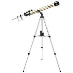 Tasco 660x 60mm Luminova Achromatic Refractor Telescope Kit with Manual Altazimuth Mount $50