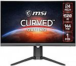 MSI FHD 24" Curved Gaming Monitor (Optix G24C6P) $149.99