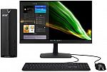 Acer Aspire XC-1660G-UW94 Desktop (i3-10105 8GB 256GB) + 23.8" FHD Monitor $350