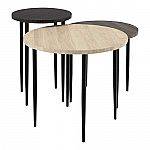 Walker Edison 3-Pc Round Nesting Coffee Table Set, Set of 3 $48 (81% off)