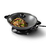 4.7-Qt Oster DiamondForce Nonstick Electric Wok w/ Lid $29.99