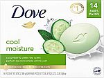 14-Ct Dove Cool Moisture Beauty Bar (Cucumber & Green Tea Scent) $10.50