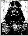 Star Wars Darth Vader Distressed Wood Etching 12.5 x 18.5 $15.86