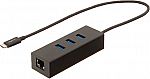 Amazon Basics USB 3.1 Type-C to 3 Port USB Hub with Ethernet Adapter $6