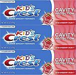 3-Count Crest Kid's Cavity Protection Fluoride Toothpaste, Strawberry Rush $5.59