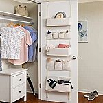 Honey-Can-Do 10-Pocket Over-The-Door Organizer (Natural) $16 and more
