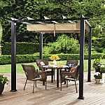 9' x 9' x 8' Better Homes & Gardens Meritmoor Black Steel Pergola $177