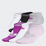 6 Pairs adidas Originals Trefoil No-Show Socks Women's and Men's $6 