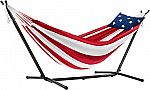 Vivere 2-Person Hammock with Stand (Red, White, & Blue) $33