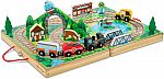17-Pc Melissa & Doug Wood Take-Along Railroad Playset $14.97 and more